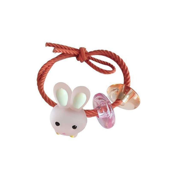 Jewelry WholesaleWholesale Kids Rabbit Leather Band JDC-HS-KX002 Hair Scrunchies 柯羡 %variant_option1% %variant_option2% %variant_option3%  Factory Price JoyasDeChina Joyas De China