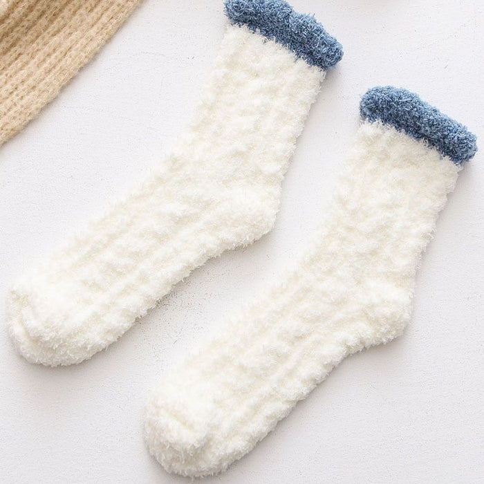 Wholesale Socks Polyester Warm Thick Twist Coral Fleece JDC-SK-LiSheng005