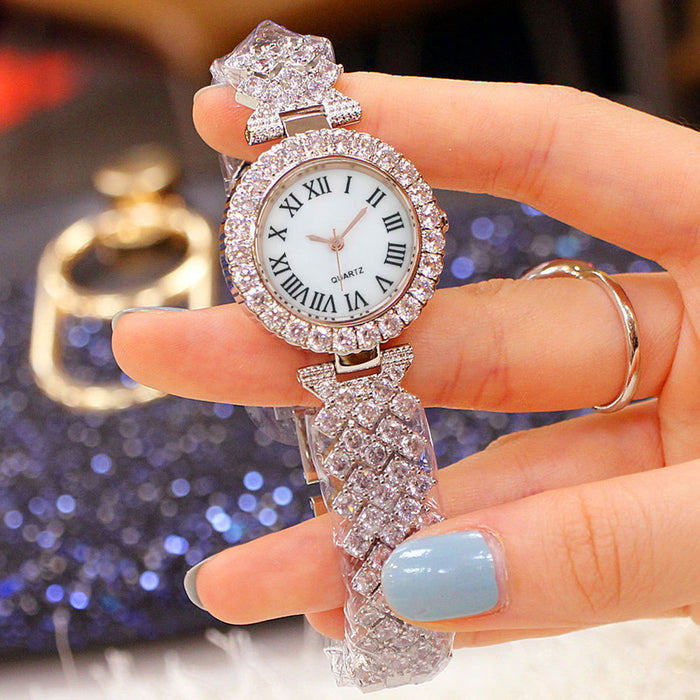 Wholesale Diamond Alloy Ladies Quartz Watch JDC-WH-QiM001