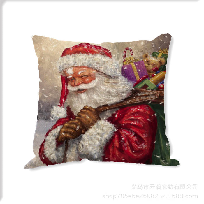 Wholesale Pillowcase Christmas Decoration Print polyester MOQ≥2 JDC-PW-Yunhan004