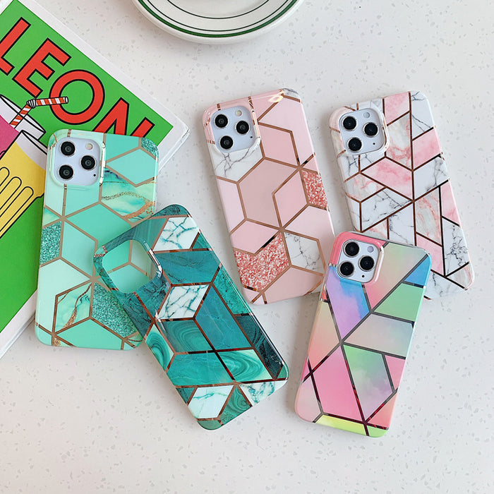 Wholesale Mobile Phone Case Electroplating Marbled Silicone JDC-PC-sc050