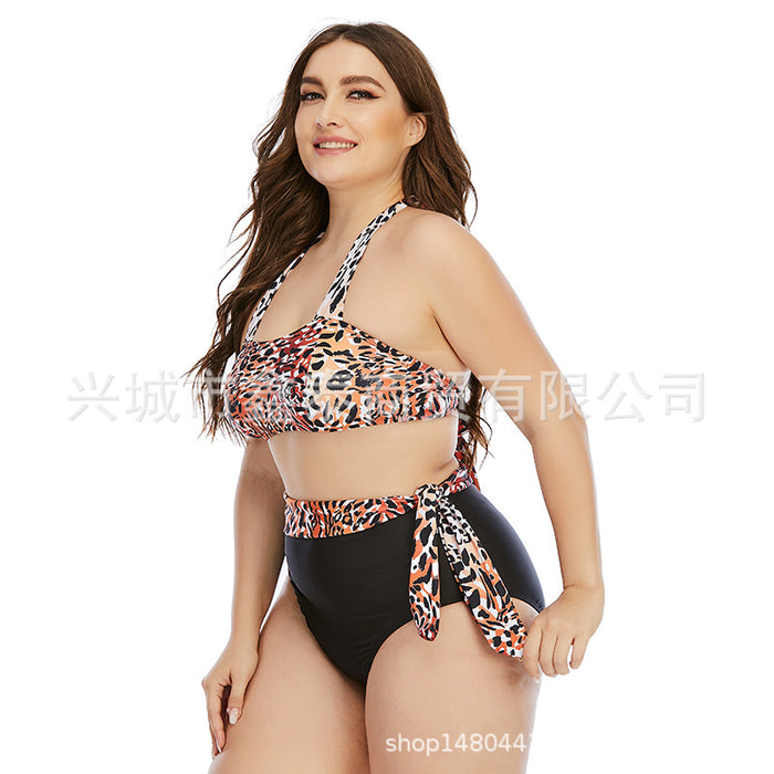 Wholesale Plus size Swimsuit Split Plus Engrais Plus Swimsuit JDC-SW-XTAI002
