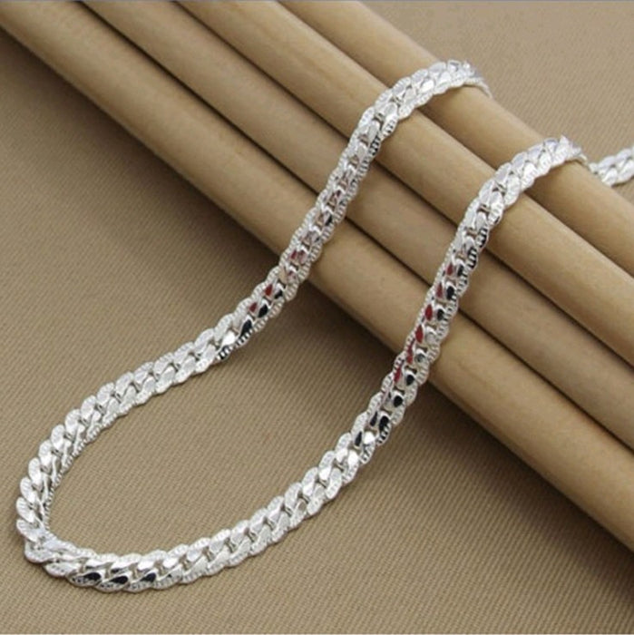 Wholesale Full Side Necklace Personality Simple Silver Plated Necklace JDC-NE-zhuyue011