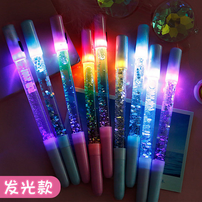 Wholesale Ballpoint Pen Plastic Cat's Claw Quicksand Light MOQ≥2 JDC-BP-QHJ001
