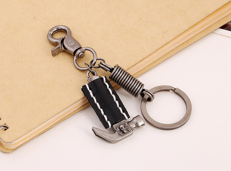 Wholesale Keychains For Backpacks cowhide keychain punk retro atmosphere JDC-KC-PK011