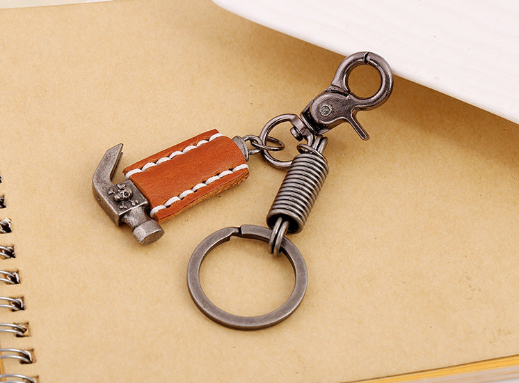 Wholesale Keychains For Backpacks cowhide keychain punk retro atmosphere JDC-KC-PK011
