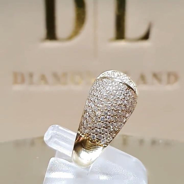 Anneaux d'alliage de diamant complet en forme de coeur en gros JDC-RS-SANJ027