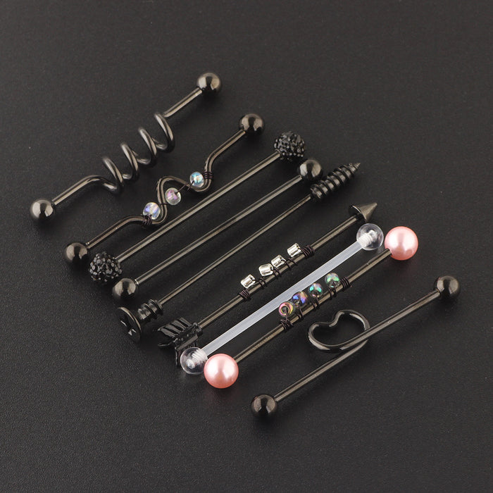 Wholesale Stainless Steel Stud Earrings Piercing Set JDC-ES-Fanp005
