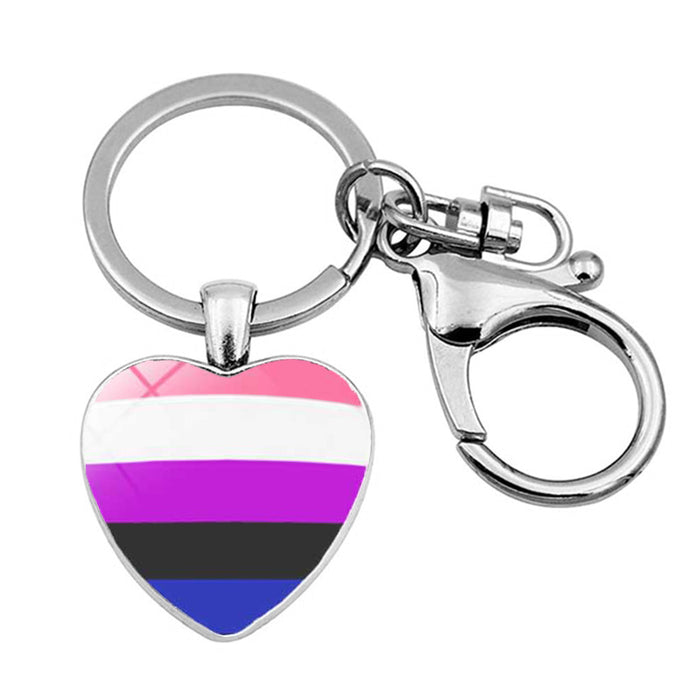 Wholesale Rainbow LGBT Gay Gay Keychain Pendant MOQ≥2 JDC-KC-XuS024