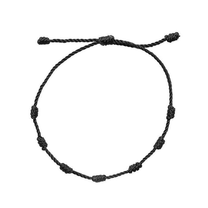 Wholesale Hand Braided Acrylic Black Thread Anklet MOQ≥2 JDC-AS-FanD004