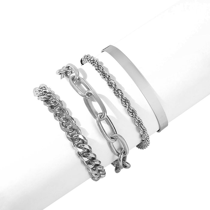 Jewelry WholesaleWholesale alloy coarse chain multi-layer bracelet JDC-BT-Qiandi001 Bracelet 纤迪 %variant_option1% %variant_option2% %variant_option3%  Factory Price JoyasDeChina Joyas De China