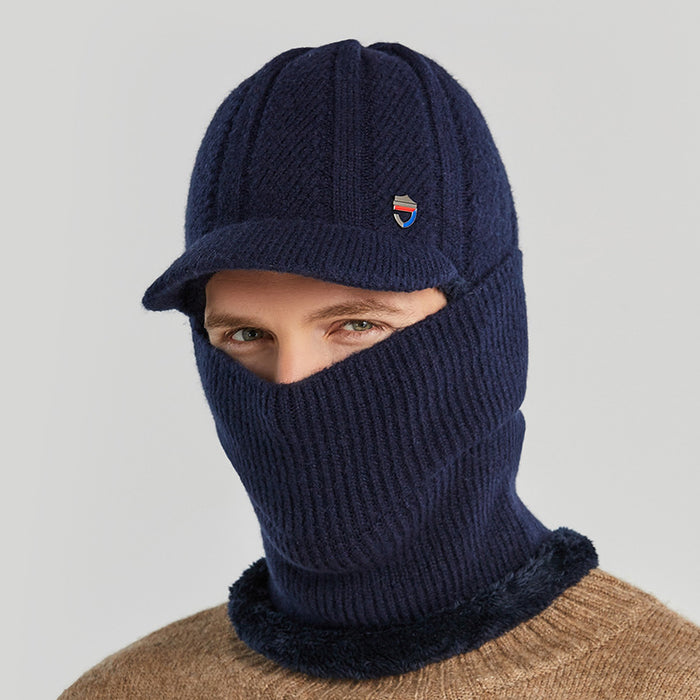Wholesale Hat Wool Men's Winter Warm Wool Hat Earmuffs Neck Mask One JDC-FH-BG020