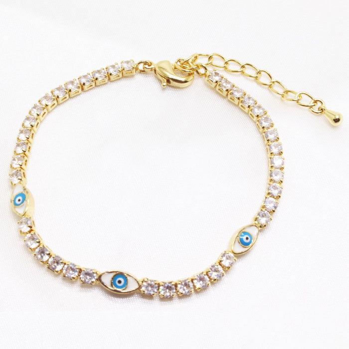 Wholesale Jewelry Diamond Bracelet 18k Gold Plated Color Preservation Fashion Bracelet JDC-BT-HuanL001