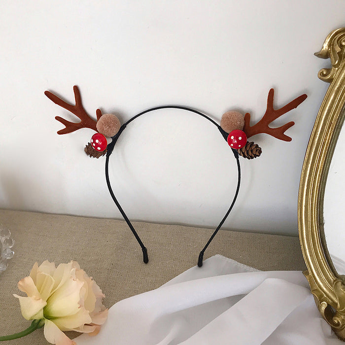Wholesale plush christmas headband elk forest elf super fairy JDC-HD-tengZ003