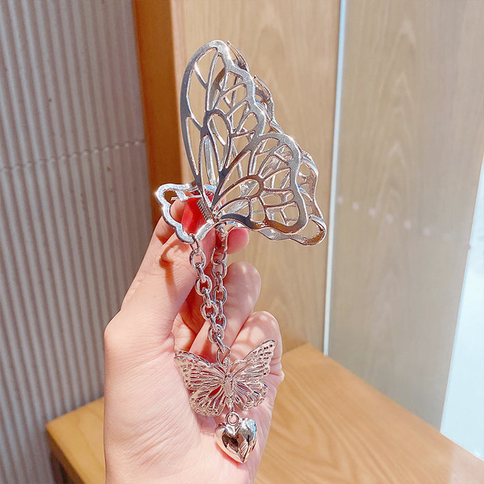 Wholesale Simple Metal Large Grab Clip Butterfly Love JDC-HC-Hengx004