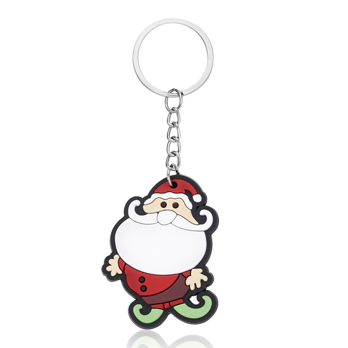 Keychains al por mayor PVC Cartoon Santa Claus JDC-KC-GM003