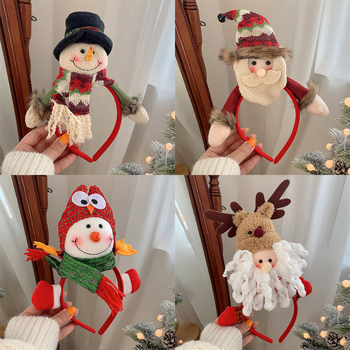 Wholesale Headband Cloth Santa Snowman Big Doll MOQ≥2 JDC-HD-HEMA005
