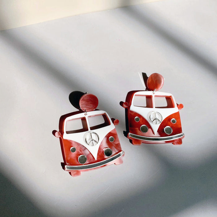 Wholesale Earrings Acrylic Cute Creative Cars JDC-ES-MOSHU056