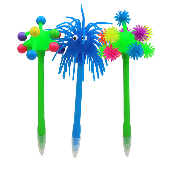 Wholesale Ballpoint Pen Plastic Cartoon Stress Relief Pen MOQ≥5 JDC-BP-lixue009