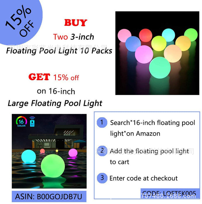 Wholesale Toys LED Glowing Ball Light Moon Light Lawn Pool Floating Ball MOQ≥10 JDC-FT-CaiYi001