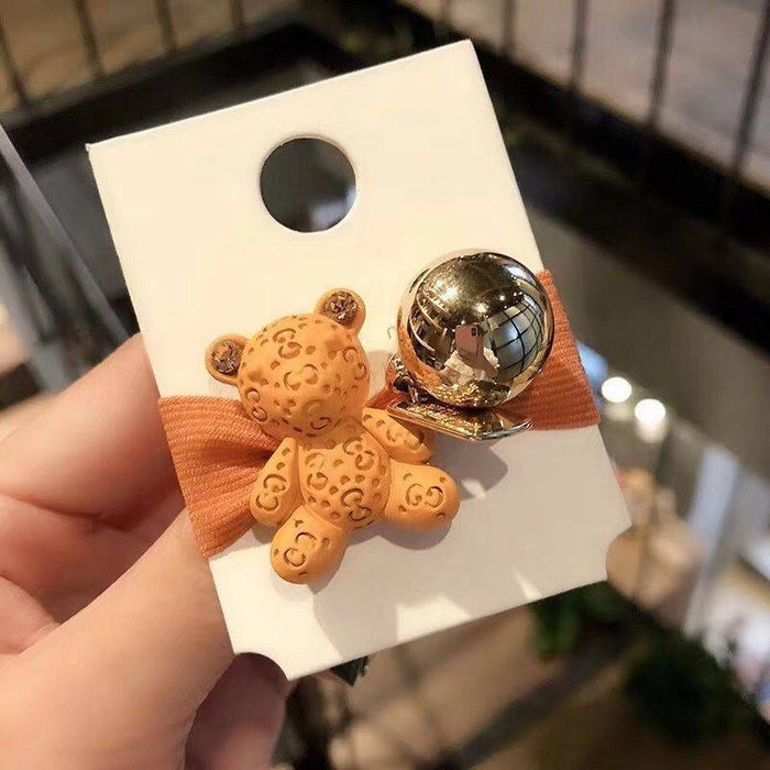Wholesale hair rope alloy bear gold beads JDC-HS-GeSX004