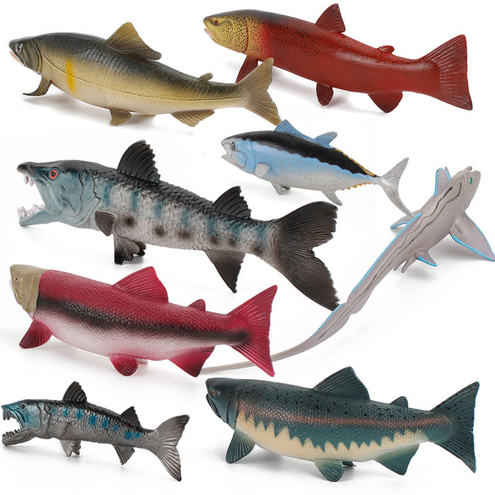 Juguetes al por mayor PVC creative ocean acuático criaturas de mariscos de pescado MOQ≥2 JDC-FT-Yingk002
