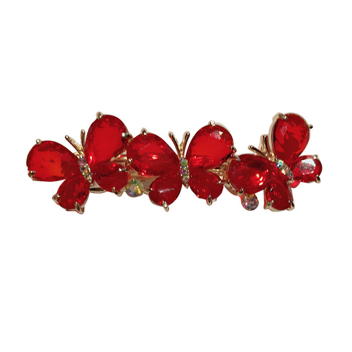 Wholesale Crystal Butterfly Hair Clip Large Top Clip Spring Clip JDC-HC-DH001