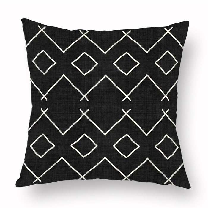 Wholesale Short Plush Geometric Throw Pillowcase JDC-PW-Mengq007