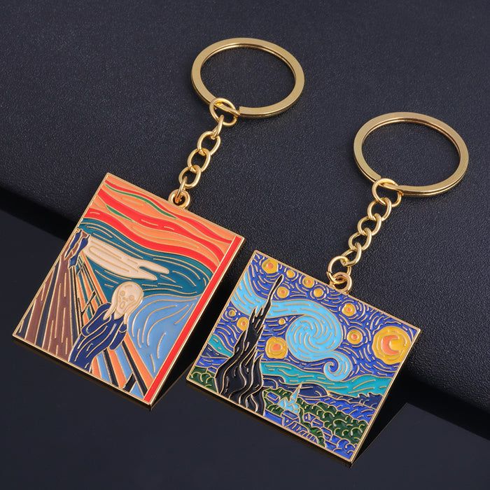 Wholesale Keychains Metal Classic Paintings JDC-KC-MM035