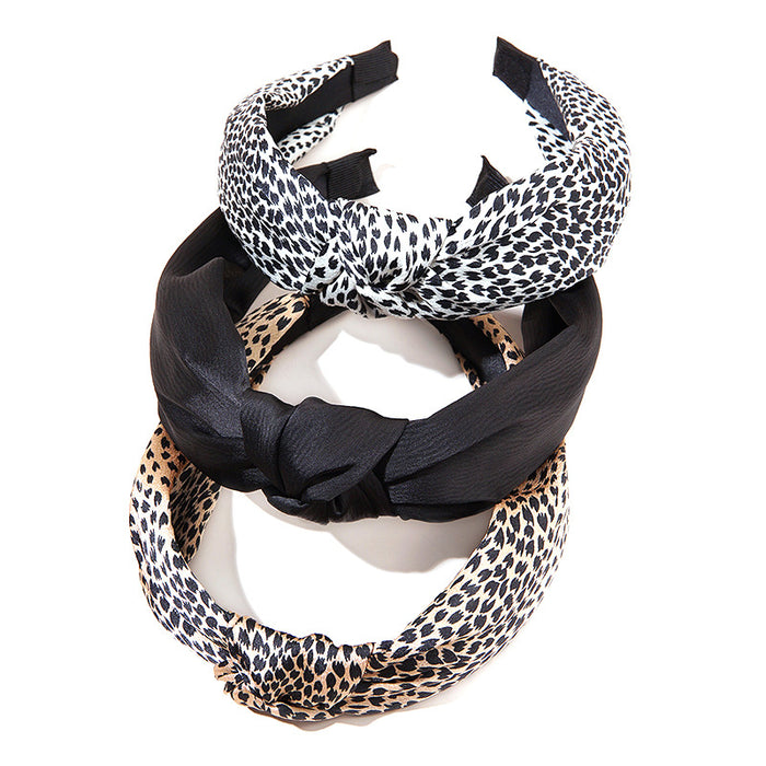Wholesale Leopard Print Anti-Slip Pressed Hair Wide Side Headband JDC-HD-RXGS004