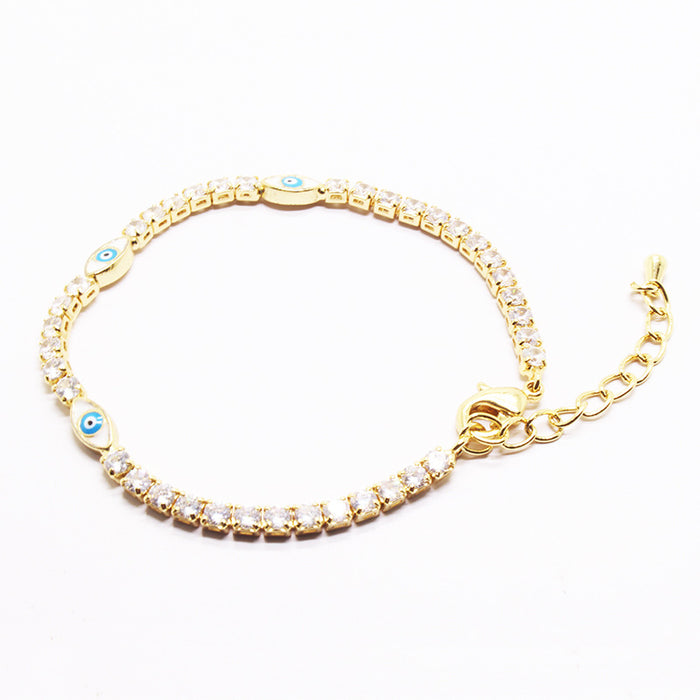 Wholesale Jewelry Diamond Bracelet 18k Gold Plated Color Preservation Fashion Bracelet JDC-BT-HuanL001