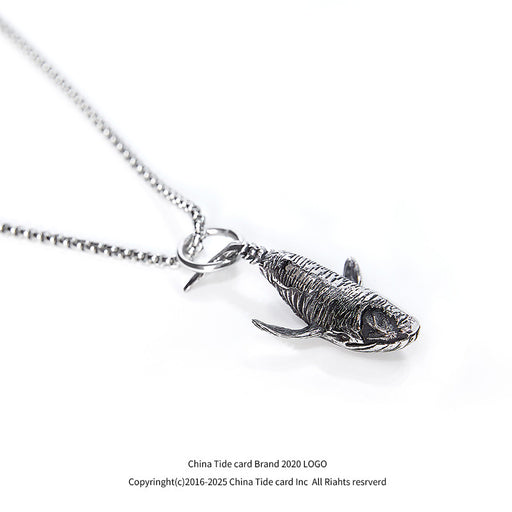 Jewelry WholesaleWholesale shark titanium steel hip hop necklace JDC-NE-MLQ018 Necklaces 米朗奇 %variant_option1% %variant_option2% %variant_option3%  Factory Price JoyasDeChina Joyas De China