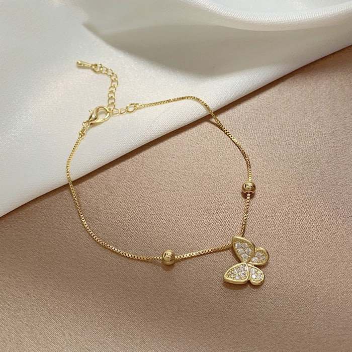 Wholesale Real Gold Electroplating Butterfly Bracelet Simple Super Fairy JDC-BT-LuoS004