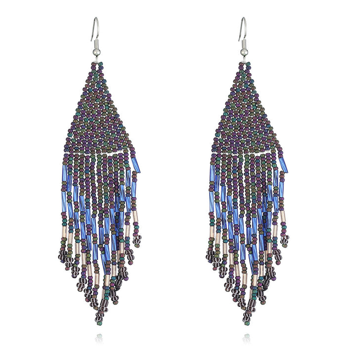 Wholesale Boho Beads Tassel Earrings JDC-ES-YuanQ007