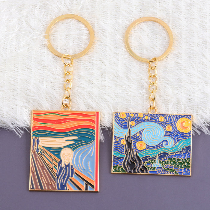 Wholesale Keychains Metal Classic Paintings JDC-KC-MM035