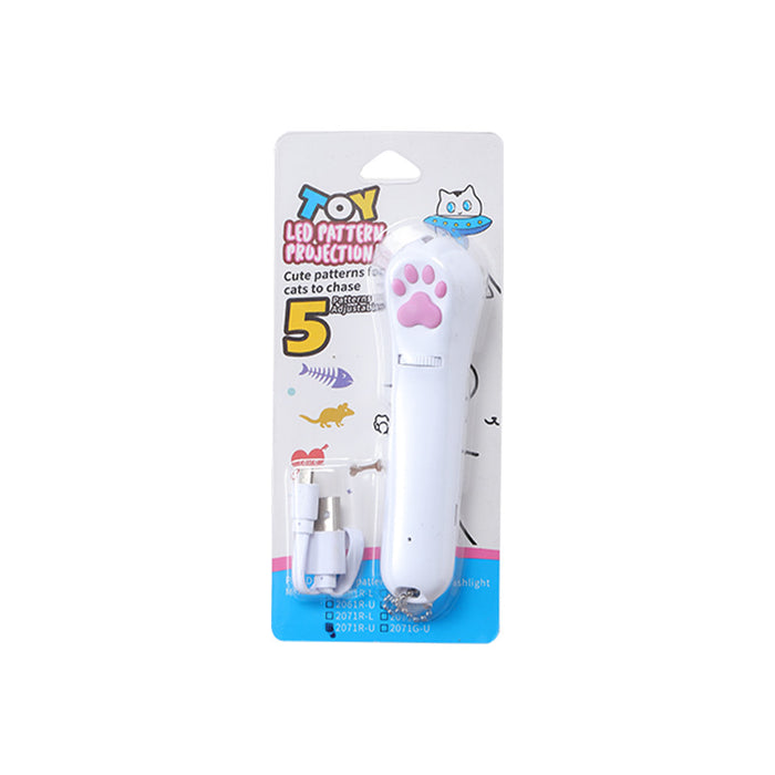 Proyección de carga USB al por mayor láser Cat Funny Cat Plastic Pet juguete MOQ≥2 JDC-PT-Mengcheng001