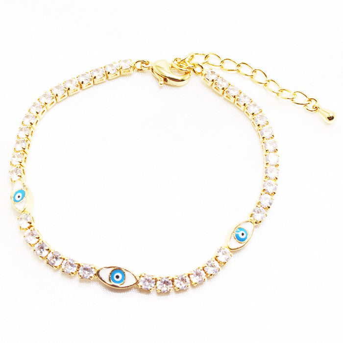 Pulsera de diamantes de joyería al por mayor 18k Gold Color Preservation Fashion Bracelet JDC-BT-Huanl001