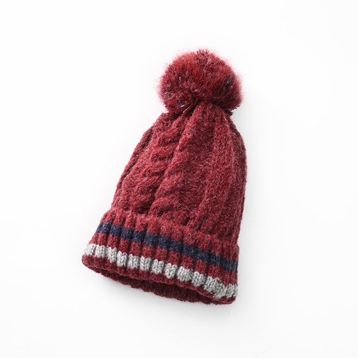 Wholesale Hat Wool Hemp Pattern Warm Outdoor Knitted Hat MOQ≥3 JDC-FH-XiangE001
