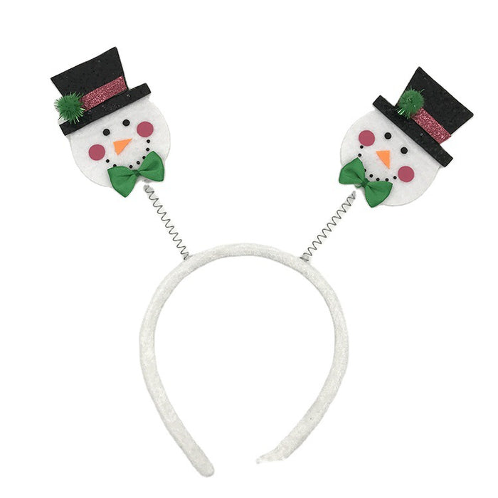 Wholesale Headband Fabric Christmas Hat Snowman MOQ≥2 JDC-HD-XinW002