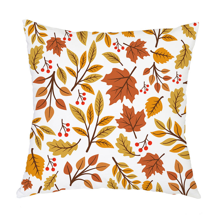 Wholesale Pillowcase Flannel Print Pastoral Maple Leaf Without Pillow MOQ≥2 JDC-PW-MuX003
