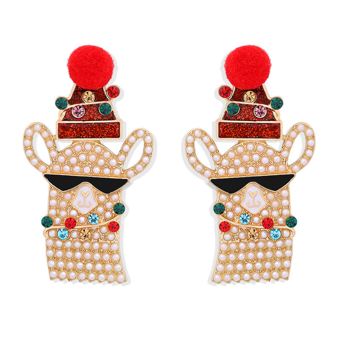 Wholesale Earrings Alloy Diamonds Christmas Cute Gifts JDC-ES-V051