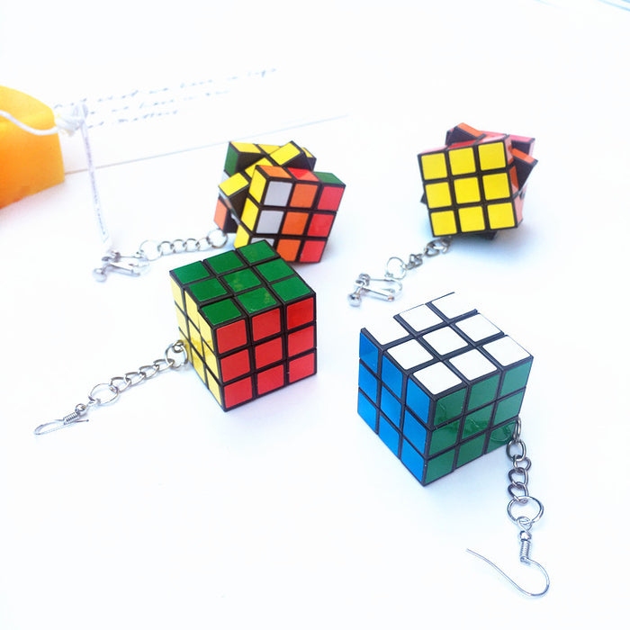 Pendientes al por mayor Plastic Children's Cube Punk Moq≥2 JDC-ES-Chouteng011
