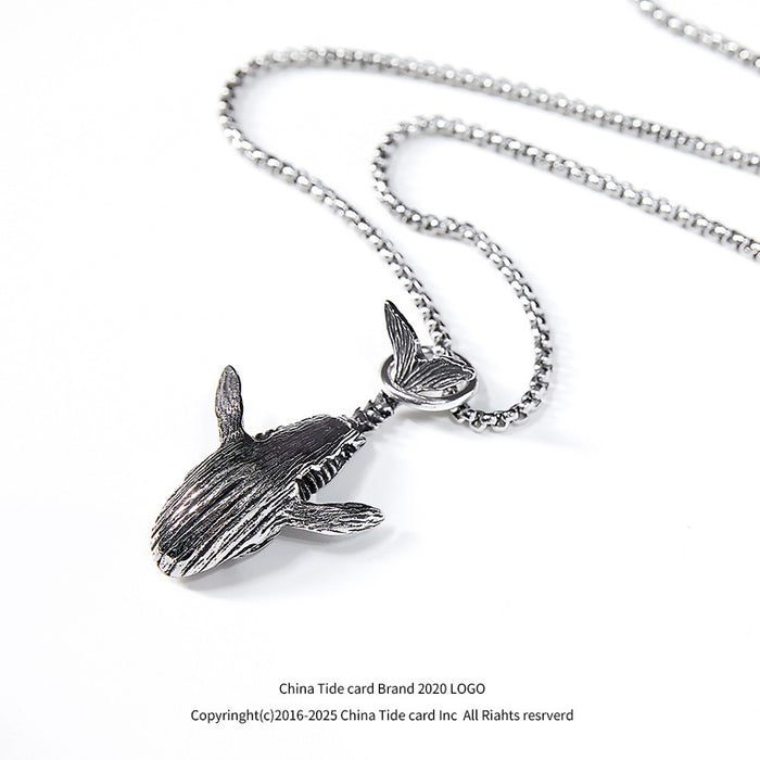 Jewelry WholesaleWholesale shark titanium steel hip hop necklace JDC-NE-MLQ018 Necklaces 米朗奇 %variant_option1% %variant_option2% %variant_option3%  Factory Price JoyasDeChina Joyas De China