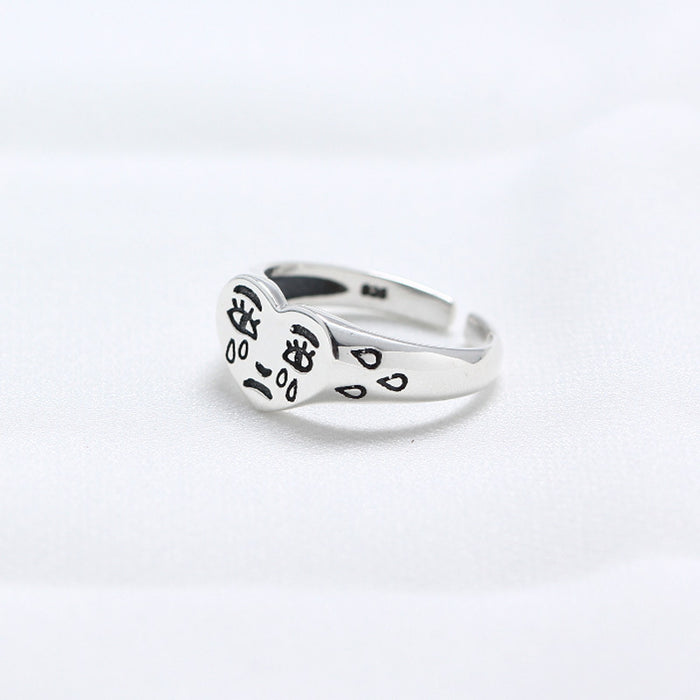 Wholesale ring alloy crying face expression JDC-RS-Meid003