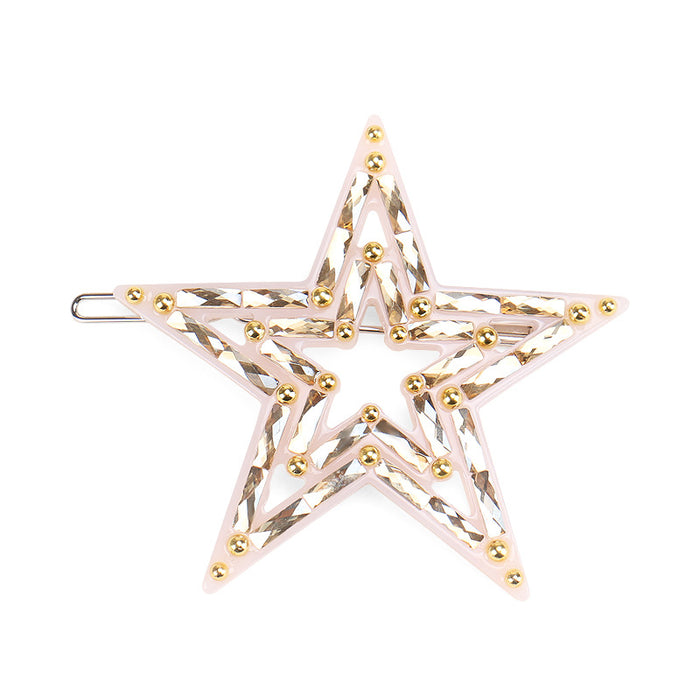 Wholesale Hair Clips Acetate Sheet Night Star Pentagram Side Clip Bangs (F) JDC-HC-jinhe010