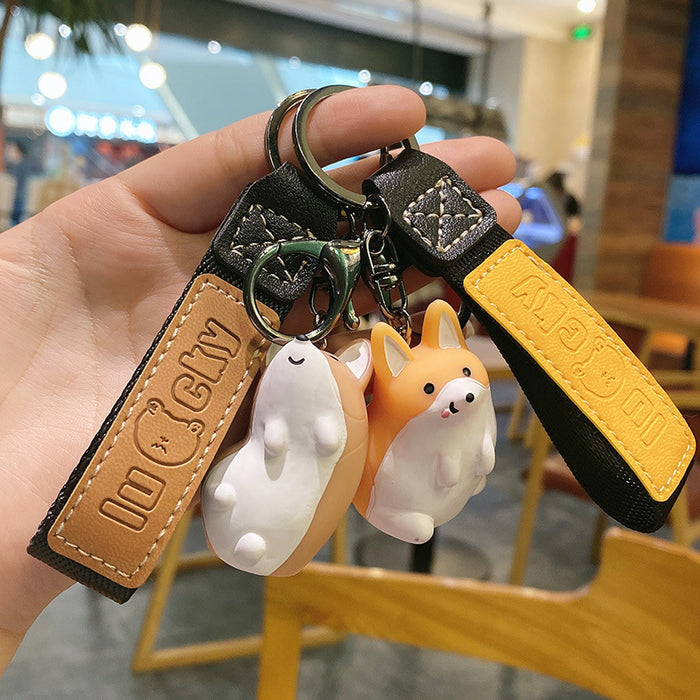 Wholesale Keychains For Backpacks New Cute Variety Corgi Keychain Pendant MOQ≥2 JDC-KC-MSi022