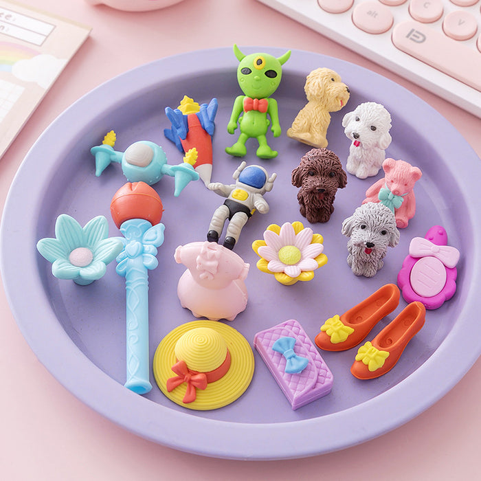 Wholesale cute assembled eraser suction card pack JDC-EAR-XuF004