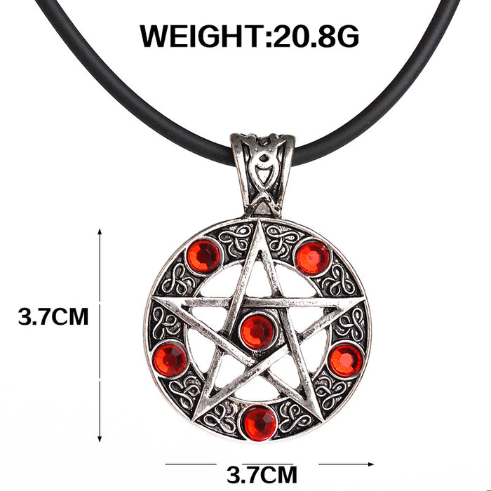 Jewelry WholesaleWholesale Vintage devil Satan logo diamond necklace MOQ≥2 JDC-NE-ZJ022 necklaces 志嘉 %variant_option1% %variant_option2% %variant_option3%  Factory Price JoyasDeChina Joyas De China