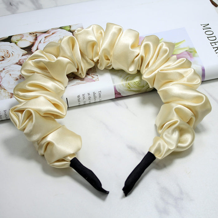 Wholesale solid color three-dimensional pleated headband JDC-HD-Lizhen001