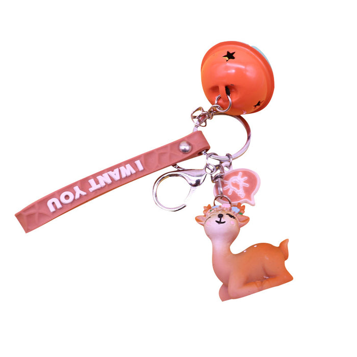 Wholesale car key chain resin bell pendant MOQ≥2 JDC-KC-YinShang005